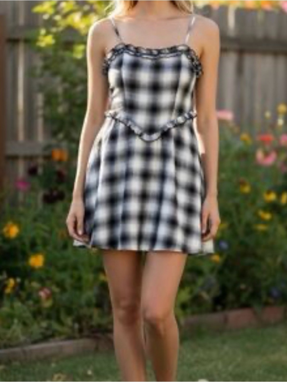 NWOT HEART & HEELS Spaghetti Strap Classic Check SZ XL NEVER WORN